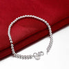 designer classic 4MM Buddha beads chain 925 sterling Silver Bracelet necklace Jewelry sets for women men Party Gifts