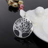 designer jewelry 925 Stamped Silver Charms Round tree Pendant Necklace For Women party wedding Holiday gifts