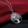 designer jewelry 925 Stamped Silver Charms Round tree Pendant Necklace For Women party wedding Holiday gifts