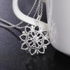 925 Stamped Silver noble Zircon flower Pendant Necklace For Women charms party wedding Jewelry Christmas gifts