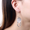 925 Sterling Silver Retro Frosted circle drop earrings for Woman wedding party fine Jewelry Holiday gifts
