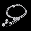 925 Sterling silver frosted beads Bracelet for woman noble jewelry wedding accessories party charms gifts