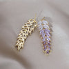 jewelry 14K gold plating gradient color zircon wheat ear tassel earrings  elegant women's party accessories