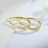 fine 18K gold plated 44MM hoop earrings 925 Sterling Silver for woman  party Jewelry Christmas Gifts