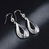 fine 925 Sterling Silver Charms Twist Wavy line drop Earrings for Woman Jewelry wedding party Christmas Gifts