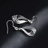 fine 925 Sterling Silver Charms Twist Wavy line drop Earrings for Woman Jewelry wedding party Christmas Gifts