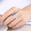 fine 925 Sterling Silver wide tree Rings For Women men elegant Party Christmas Gifts  wedding noble Jewelry