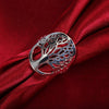 fine 925 Sterling Silver wide tree Rings For Women men elegant Party Christmas Gifts  wedding noble Jewelry