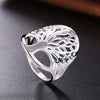 fine 925 Sterling Silver wide tree Rings For Women men elegant Party Christmas Gifts  wedding noble Jewelry