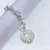 fine 925 sterling Silver Vintage round photo frame pendant Bracelets for Women party wedding Jewelry Christmas gifts