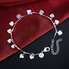 fine 925 sterling Silver romantic LOVE Heart card Bracelets for Women Wedding Party fine designer jewelry gift