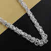 fine classic 7mm chain 925 Stamped Silver necklace charms  Jewelry wedding Party Christmas Gifts