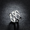 fine designer 925 Stamped Silver Cross fishing net Rings for Women Men Size 6 7 8 9 10 party Wedding Jewelry gifts