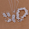 fine designer 925 sterling Silver Grape beads pendant earrings bracelets rings necklaces for women Party Jewelry set
