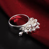 fine designer 925 sterling Silver Grape beads pendant earrings bracelets rings necklaces for women Party Jewelry set