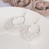925 Sterling Silver Vintage flower long earrings for women party wedding party Jewelry gifts
