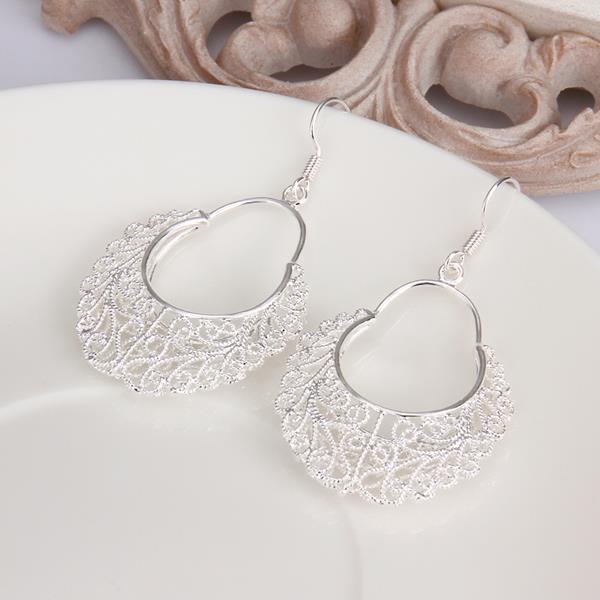 925 Sterling Silver Vintage flower long earrings for women party wedding party Jewelry gifts