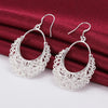 925 Sterling Silver Vintage flower long earrings for women party wedding party Jewelry gifts