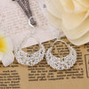 925 Sterling Silver Vintage flower long earrings for women party wedding party Jewelry gifts