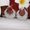 925 Sterling Silver Vintage flower long earrings for women party wedding party Jewelry gifts