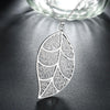 korean 925 Sterling Silver beautiful leaves necklace earrings for women designer Jewelry set Party wedding gifts