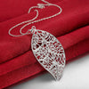korean 925 Sterling Silver beautiful leaves necklace earrings for women designer Jewelry set Party wedding gifts