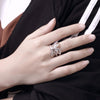 korean wide crystal butterfly bangle 925 Sterling Silver rings Bracelets Jewelry set Party wedding accessories gifts