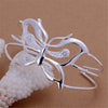 korean wide crystal butterfly bangle 925 Sterling Silver rings Bracelets Jewelry set Party wedding accessories gifts