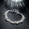 korean fine 925 Stamp silver Frosted Tassel Beads Chain Bracelets for women noble Wedding party Gifts Jewelry