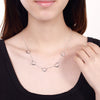 korean trend 925 Stamped Silver romantic five heart Necklaces for Women party wedding Jewelry accessories Gifts