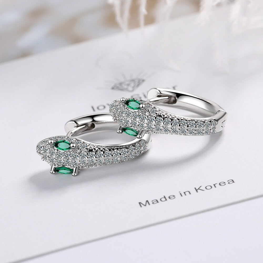 925 Sterling silver Crystal earring for women designer jewelry party wedding accessories birthday gift