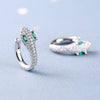 925 Sterling silver Crystal earring for women designer jewelry party wedding accessories birthday gift