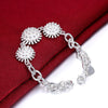 designer 925 sterling Silver Firework Pendant necklace bracelet for women Jewelry set Party wedding gifts