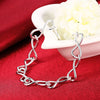 designer 925 sterling Silver twisted circle 8 shape Bracelets For Women party Wedding Jewelry Christmas gifts
