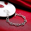 designer 925 sterling Silver twisted circle 8 shape Bracelets For Women party Wedding Jewelry Christmas gifts