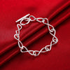 designer 925 sterling Silver twisted circle 8 shape Bracelets For Women party Wedding Jewelry Christmas gifts