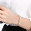 designer 925 sterling Silver twisted circle 8 shape Bracelets For Women party Wedding Jewelry Christmas gifts