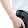 designer 925 sterling silver Bracelet charms 8MM geometry chain for man woman fine jewelry Wedding party gift