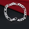 designer 925 sterling silver Bracelet charms 8MM geometry chain for man woman fine jewelry Wedding party gift