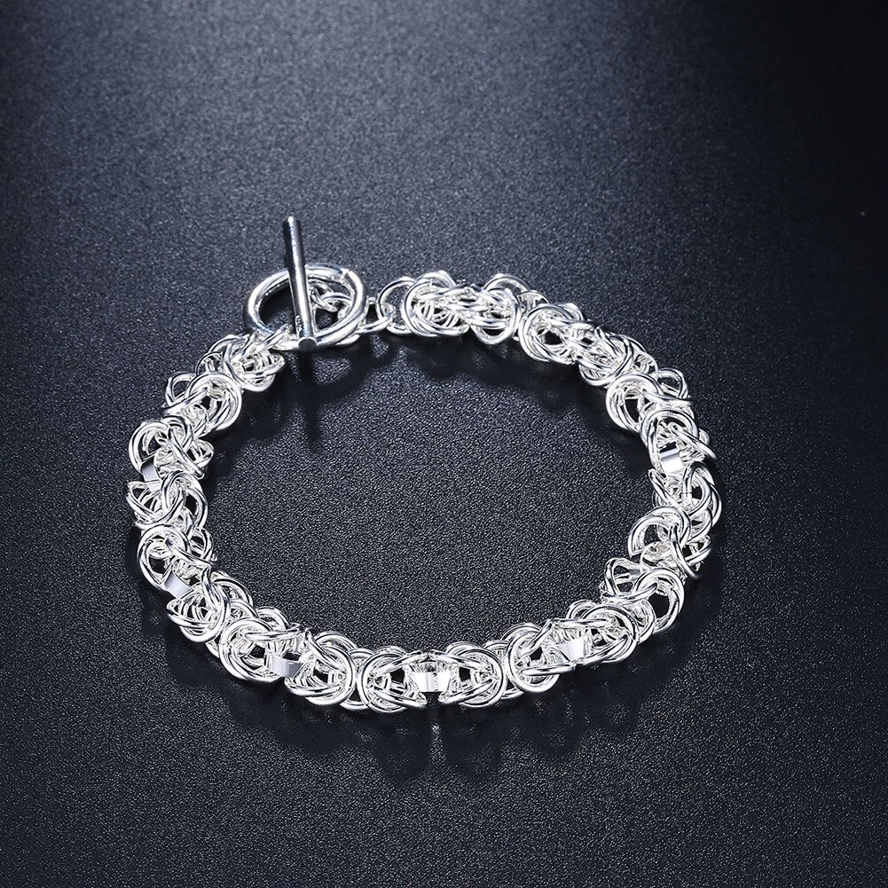 designer 925 sterling silver Delicate circle Bracelets for women man Popular Wedding party gifts Jewelry