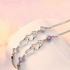 925 Sterling silver noble Crystal romantic heart Bracelets for women party Wedding Jewelry Christmas gifts