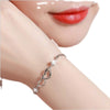 925 Sterling silver noble Crystal romantic heart Bracelets for women party Wedding Jewelry Christmas gifts