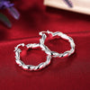 925 Sterling Silver hoop Earrings for Woman party wedding Jewelry elegant Christmas Gifts