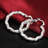 925 Sterling Silver hoop Earrings for Woman party wedding Jewelry elegant Christmas Gifts