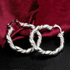 925 Sterling Silver hoop Earrings for Woman party wedding Jewelry elegant Christmas Gifts