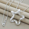 noble 925 Stamped Silver charms Creative stars Pendant Necklace For Women Christmas gifts Wedding party Jewelry