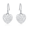 noble 925 Sterling Silver Pretty heart Earrings for Women Jewelry Christmas Gifts party wedding
