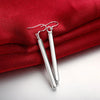 noble 925 Sterling Silver long geometry Earrings  party Jewelry for woman Holiday Gifts