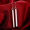 noble 925 Sterling Silver long geometry Earrings  party Jewelry for woman Holiday Gifts