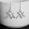 noble Jewelry 925 Sterling Silver crystal dragonfly earrings for Woman friend Gifts party wedding